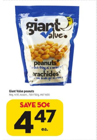 Giant Value peanuts