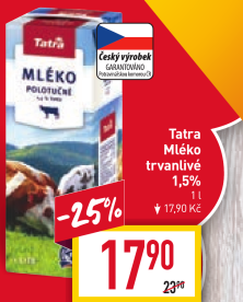 Tatra Mléko trvanlivé 1,5%
