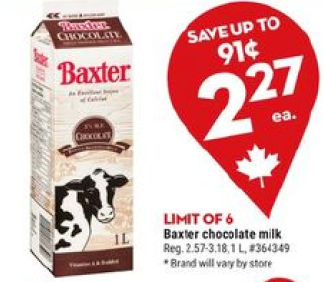 Baxier chocolate milk