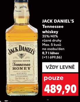 Jack daniel´s tennessee whiskey