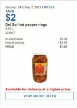 Del Sol hot pepper rings