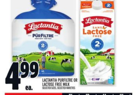 Lactantia Purfiltre or Lactose Free Milk