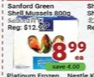 Sanford Green Shell Mussels