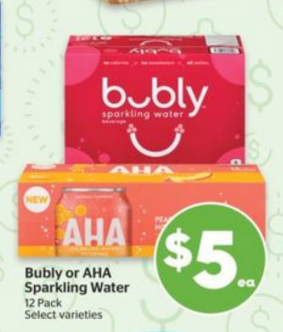 Bubly or AHA Sparkling Water