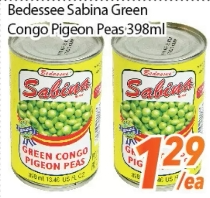 Bedessee Sabina Green Congo Pigeon Peas