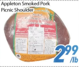 Appleton Smoked Pork Picnic Shoulder