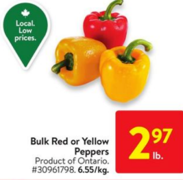 Bulk Red or Yellow Peppers