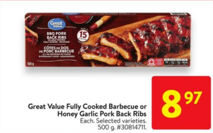 Great Value Fully Cooked Barbecue