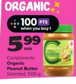 Compliments Organic Peanut Butter