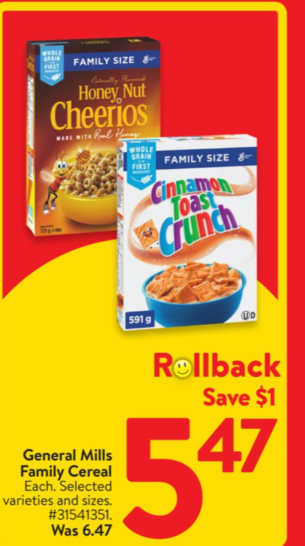 General Mills Family Cereal