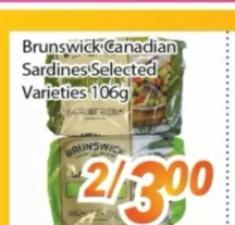 Brunswick Canadian Sardines Selected Varieties