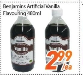Benjamins Artificial Vanilla Flavouring
