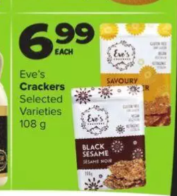 Eve's Crackers Selected Varieties
