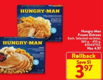 Hungry-Man Frozen Entrees