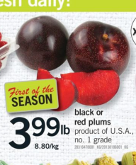 black or red plums