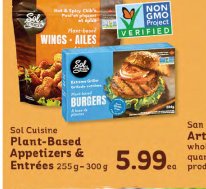 Sol Cuisine Plant-Based Appetizers & Entrees