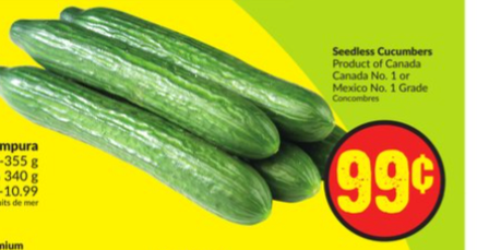 Seedless Cucumbers